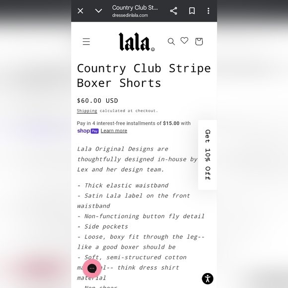 LALA Country Club Boxer Shorts - Picture 4 of 4